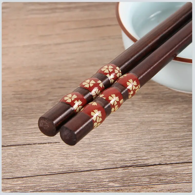 Wooden Japanese Style Chopsticks Household Craft Chopsticks Wooden Tableware Walfos® Kitchenware