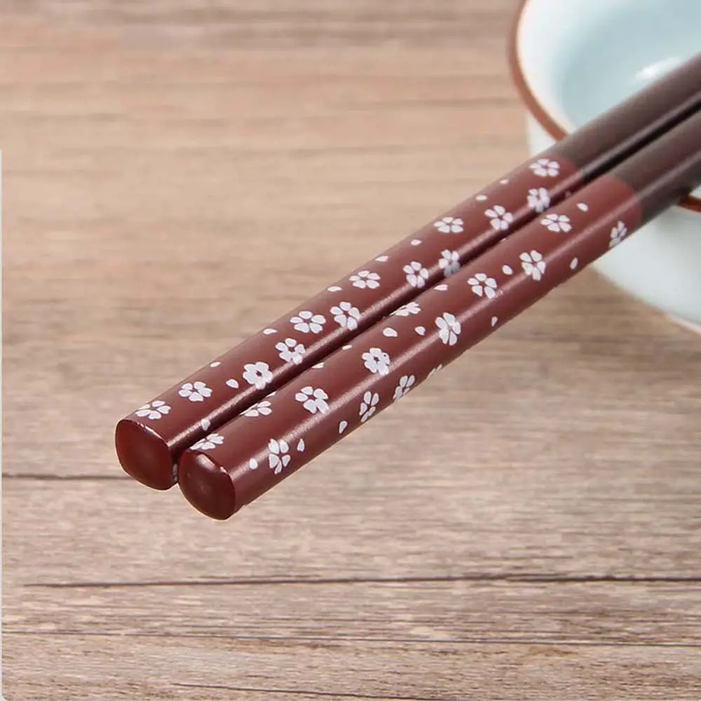 Wooden Printed Chopsticks Japanese Style Pointed Chopsticks Walfos® Kitchenware