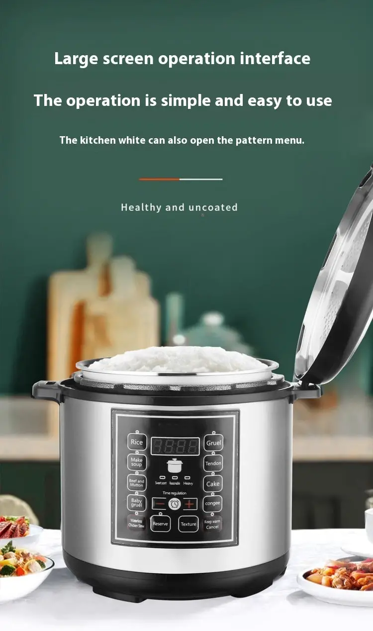 5L Pressure Cooker Multi-function Intelligent Reservation Timing Rice Cooker Household