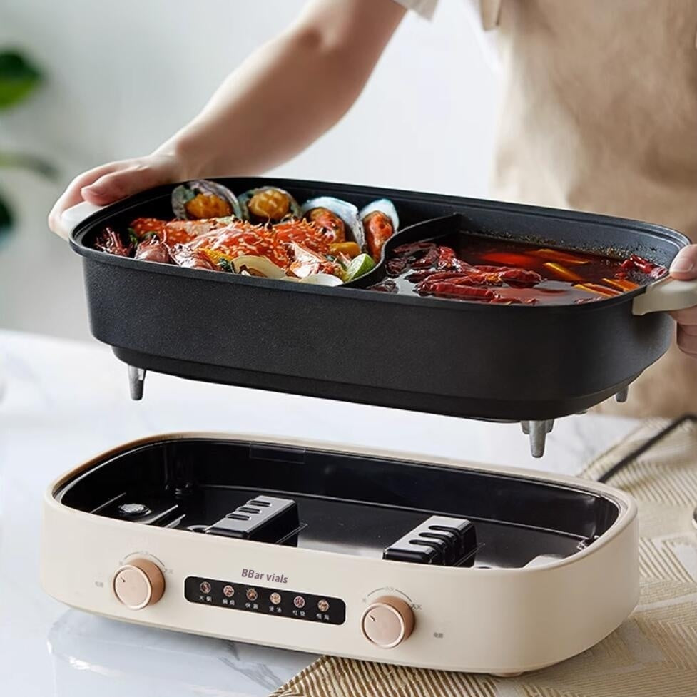 Електрична жаровня для гарячого горщика Mandarin Duck Hot Pot Split Multifunctional