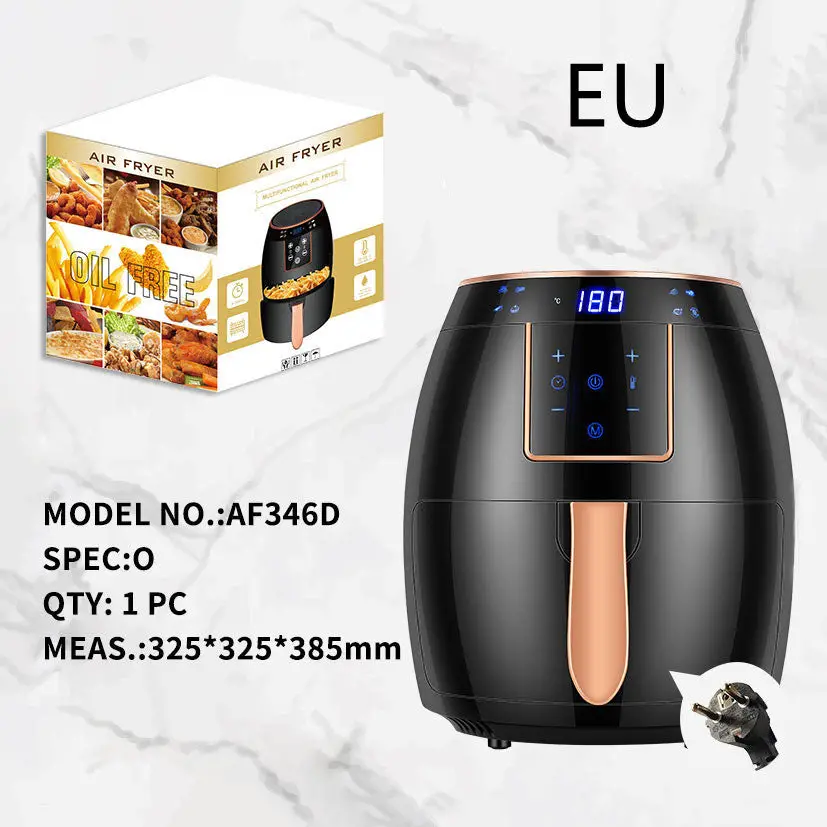 5.5 L US Standard Cross-border Air Fryer Touch Screen Automatic Fryer British Standard Deep Frying Pan Chips Machine Airfryer