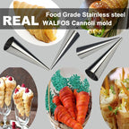 sets of 8 Large Size Stainless Steel Pastry Cream Horn Moulds Conical Tube Cone Pastry Roll Horn Mould Baking Mold Tool - Walfos® Kitchenware